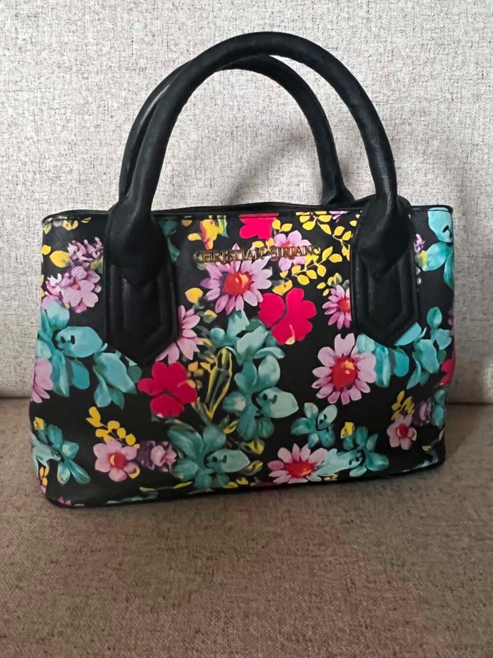 NWOT Christian Siriano Satchel Top Handle Bright Floral